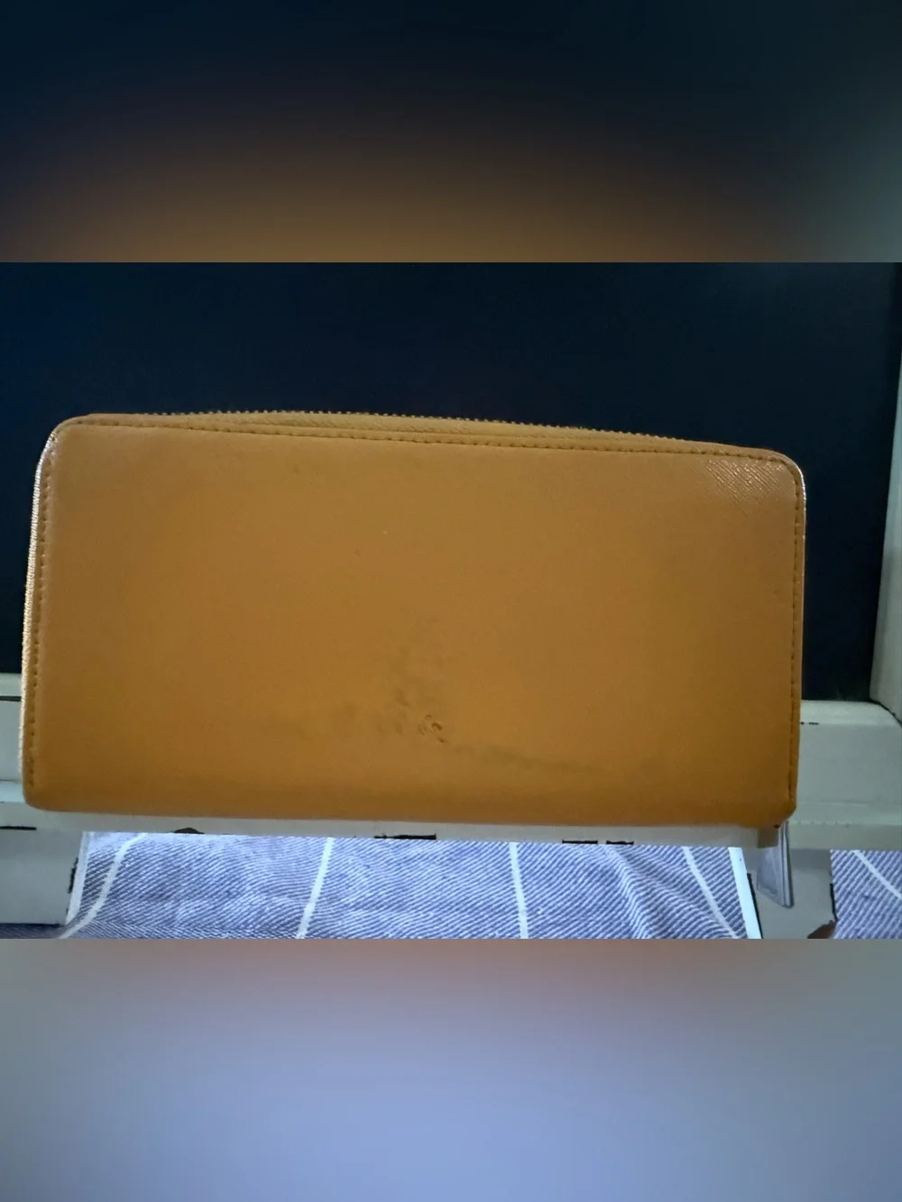 Furla Mustard Yellow Leather long Zip Wallet